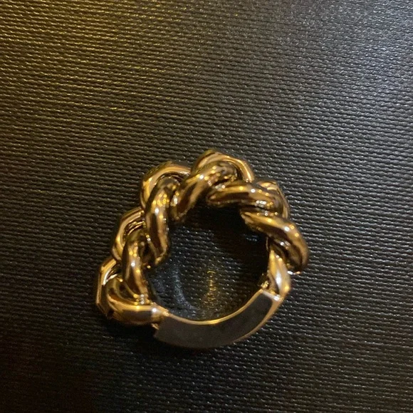 Saint Laurent Chain ID Plaque Ring in Metal Silver size 5 - Picture 3 of 8